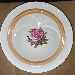 Lusterware Serving Bowl Rose Roses Pattern Vtg Westwood Fine China of Japan 9"
